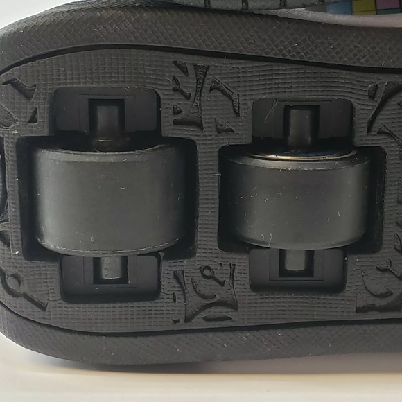 HEELYS Dual Up X2 Youth  Black Tetris Pink Blue Purple Blocks Size Y6  EUC - Picture 10 of 11